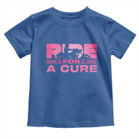 Breast Cancer Motorcycle Toddler T Shirt Pink Ribbon Ride For A Cure - Wonder Print Shop