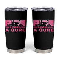 Breast Cancer Motorcycle Tumbler Cup Pink Ribbon Ride For A Cure - Wonder Print Shop