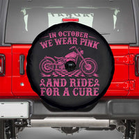 Breast Cancer Motorcycle Spare Tire Cover In October We Wear Pink Ride For A Cure - Wonder Print Shop