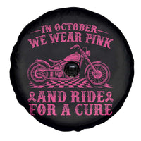 Breast Cancer Motorcycle Spare Tire Cover In October We Wear Pink Ride For A Cure - Wonder Print Shop