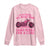 Breast Cancer Motorcycle Long Sleeve Shirt In October We Wear Pink Ride For A Cure - Wonder Print Shop