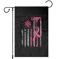 Firefighter Breast Cancer Awareness Garden Flag Fight For A Cure American Flag - Wonder Print Shop