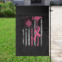 Firefighter Breast Cancer Awareness Garden Flag Fight For A Cure American Flag - Wonder Print Shop
