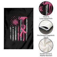 Firefighter Breast Cancer Awareness Garden Flag Fight For A Cure American Flag - Wonder Print Shop