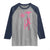 Firefighter Breast Cancer Awareness Raglan Shirt Fight For A Cure American Flag - Wonder Print Shop
