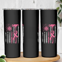 Firefighter Breast Cancer Awareness Skinny Tumbler Fight For A Cure American Flag - Wonder Print Shop