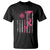 Firefighter Breast Cancer Awareness T Shirt Fight For A Cure American Flag - Wonder Print Shop