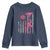 Firefighter Breast Cancer Awareness Youth Sweatshirt Fight For A Cure American Flag - Wonder Print Shop