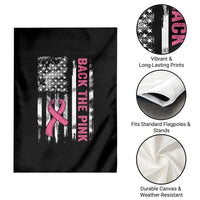 Back The Pink Ribbon Breast Cancer Awareness Garden Flag American Flag - Wonder Print Shop