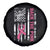 Back The Pink Ribbon Breast Cancer Awareness Spare Tire Cover American Flag - Wonder Print Shop