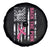 Back The Pink Ribbon Breast Cancer Awareness Spare Tire Cover American Flag - Wonder Print Shop