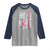 Back The Pink Ribbon Breast Cancer Awareness Raglan Shirt American Flag - Wonder Print Shop
