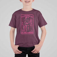 Cowgirl Breast Cancer T Shirt For Kid Beautiful Day To Kill Cancer Vintage Western Pink - Wonder Print Shop