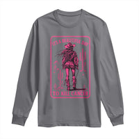 Cowgirl Breast Cancer Long Sleeve Shirt Beautiful Day To Kill Cancer Vintage Western Pink - Wonder Print Shop