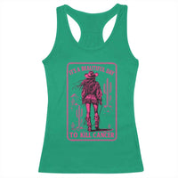 Cowgirl Breast Cancer Racerback Tank Top Beautiful Day To Kill Cancer Vintage Western Pink - Wonder Print Shop