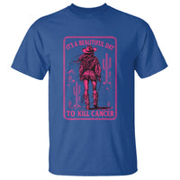 Cowgirl Breast Cancer T Shirt Beautiful Day To Kill Cancer Vintage Western Pink - Wonder Print Shop