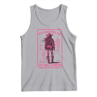 Cowgirl Breast Cancer Tank Top Beautiful Day To Kill Cancer Vintage Western Pink - Wonder Print Shop