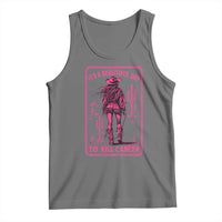 Cowgirl Breast Cancer Tank Top Beautiful Day To Kill Cancer Vintage Western Pink - Wonder Print Shop