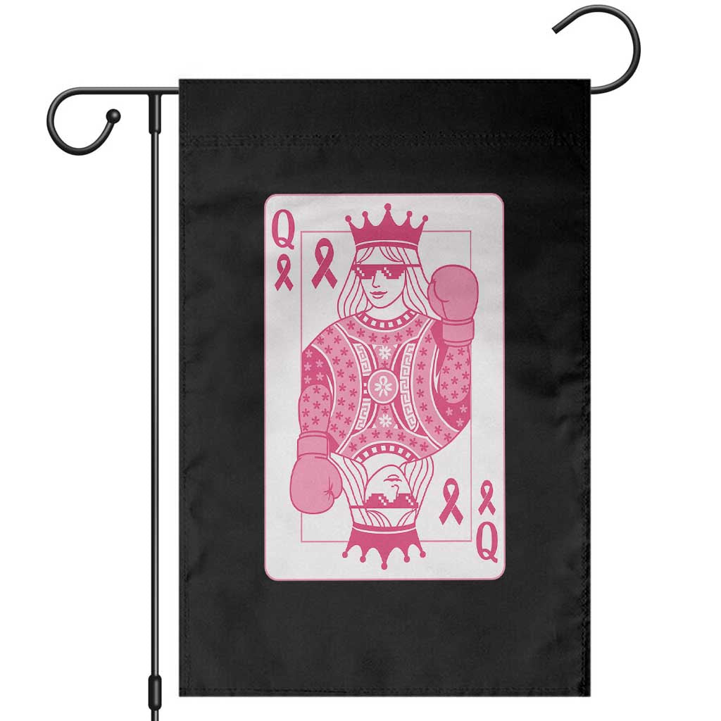 Breast Cancer Awareness Garden Flag Queen Of Pink Ribbon Blackjack Cards Poker - Wonder Print Shop