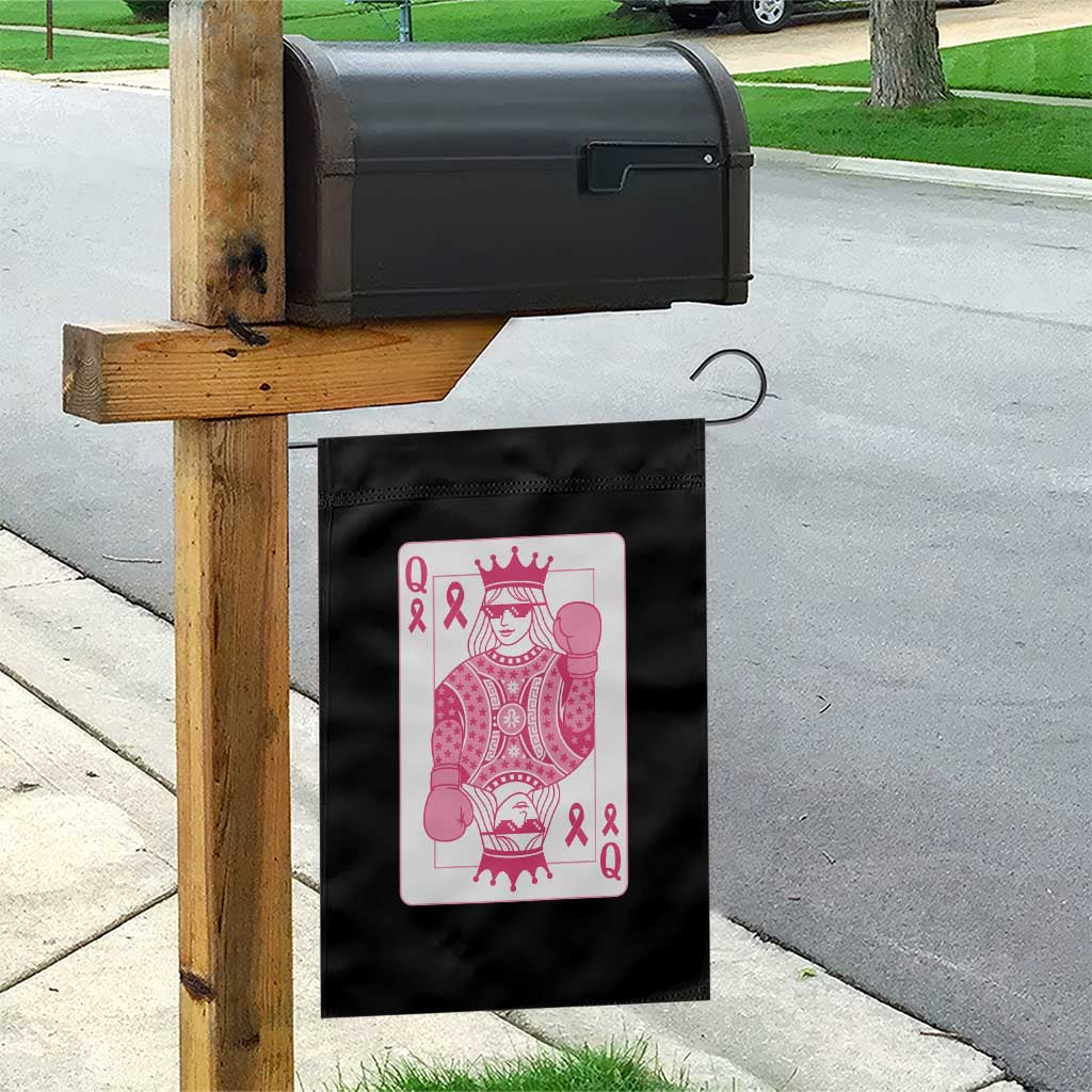 Breast Cancer Awareness Garden Flag Queen Of Pink Ribbon Blackjack Cards Poker - Wonder Print Shop