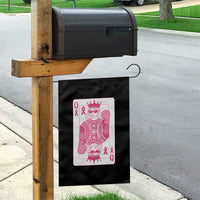 Breast Cancer Awareness Garden Flag Queen Of Pink Ribbon Blackjack Cards Poker - Wonder Print Shop