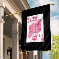 Breast Cancer Awareness Garden Flag Queen Of Pink Ribbon Blackjack Cards Poker - Wonder Print Shop