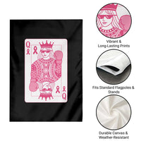 Breast Cancer Awareness Garden Flag Queen Of Pink Ribbon Blackjack Cards Poker - Wonder Print Shop