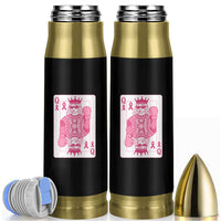 Breast Cancer Awareness Bullet Tumbler Queen Of Pink Ribbon Blackjack Cards Poker - Wonder Print Shop