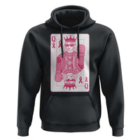Breast Cancer Awareness Hoodie Queen Of Pink Ribbon Blackjack Cards Poker - Wonder Print Shop