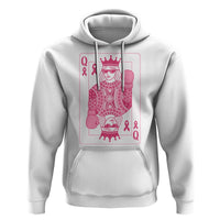 Breast Cancer Awareness Hoodie Queen Of Pink Ribbon Blackjack Cards Poker - Wonder Print Shop