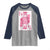 Breast Cancer Awareness Raglan Shirt Queen Of Pink Ribbon Blackjack Cards Poker - Wonder Print Shop