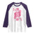 Breast Cancer Awareness Raglan Shirt Queen Of Pink Ribbon Blackjack Cards Poker - Wonder Print Shop