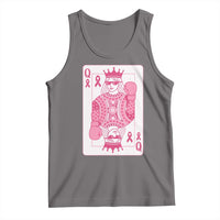 Breast Cancer Awareness Tank Top Queen Of Pink Ribbon Blackjack Cards Poker - Wonder Print Shop