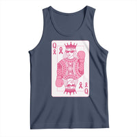 Breast Cancer Awareness Tank Top Queen Of Pink Ribbon Blackjack Cards Poker - Wonder Print Shop