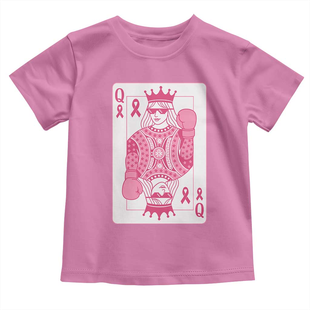 Breast Cancer Awareness Toddler T Shirt Queen Of Pink Ribbon Blackjack Cards Poker - Wonder Print Shop