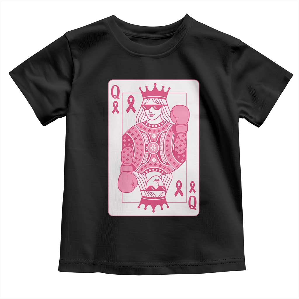 Breast Cancer Awareness Toddler T Shirt Queen Of Pink Ribbon Blackjack Cards Poker - Wonder Print Shop