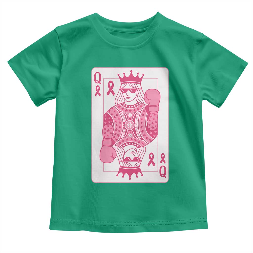 Breast Cancer Awareness Toddler T Shirt Queen Of Pink Ribbon Blackjack Cards Poker - Wonder Print Shop