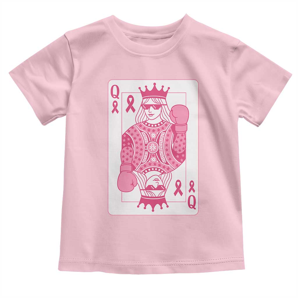 Breast Cancer Awareness Toddler T Shirt Queen Of Pink Ribbon Blackjack Cards Poker - Wonder Print Shop