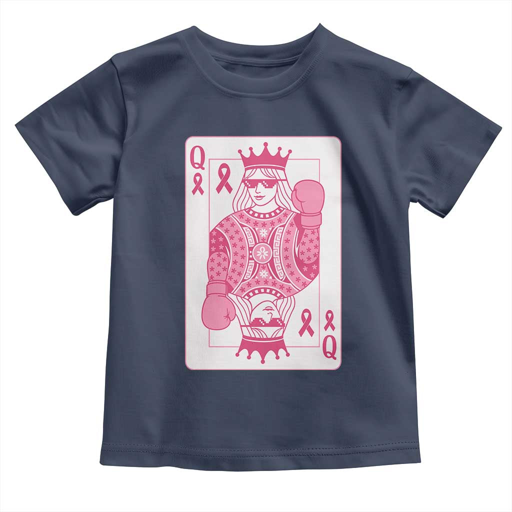 Breast Cancer Awareness Toddler T Shirt Queen Of Pink Ribbon Blackjack Cards Poker - Wonder Print Shop