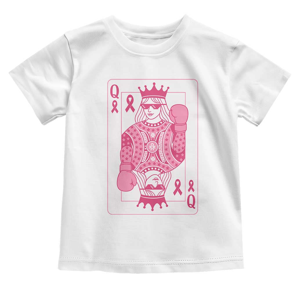 Breast Cancer Awareness Toddler T Shirt Queen Of Pink Ribbon Blackjack Cards Poker - Wonder Print Shop