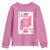 Breast Cancer Awareness Youth Sweatshirt Queen Of Pink Ribbon Blackjack Cards Poker - Wonder Print Shop