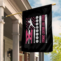Baseball Breast Cancer Garden Flag Pink Ribbon Strike Out Breast Cancer American Flag - Wonder Print Shop