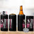 Baseball Breast Cancer 4 in 1 Can Cooler Tumbler Pink Ribbon Strike Out Breast Cancer American Flag - Wonder Print Shop