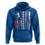 Baseball Breast Cancer Hoodie Pink Ribbon Strike Out Breast Cancer American Flag - Wonder Print Shop