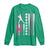 Baseball Breast Cancer Long Sleeve Shirt Pink Ribbon Strike Out Breast Cancer American Flag - Wonder Print Shop
