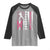 Baseball Breast Cancer Raglan Shirt Pink Ribbon Strike Out Breast Cancer American Flag - Wonder Print Shop