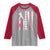 Baseball Breast Cancer Raglan Shirt Pink Ribbon Strike Out Breast Cancer American Flag - Wonder Print Shop