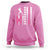 Baseball Breast Cancer Sweatshirt Pink Ribbon Strike Out Breast Cancer American Flag - Wonder Print Shop