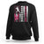 Baseball Breast Cancer Sweatshirt Pink Ribbon Strike Out Breast Cancer American Flag - Wonder Print Shop