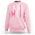 Baseball Breast Cancer Sweatshirt Pink Ribbon Strike Out Breast Cancer American Flag - Wonder Print Shop